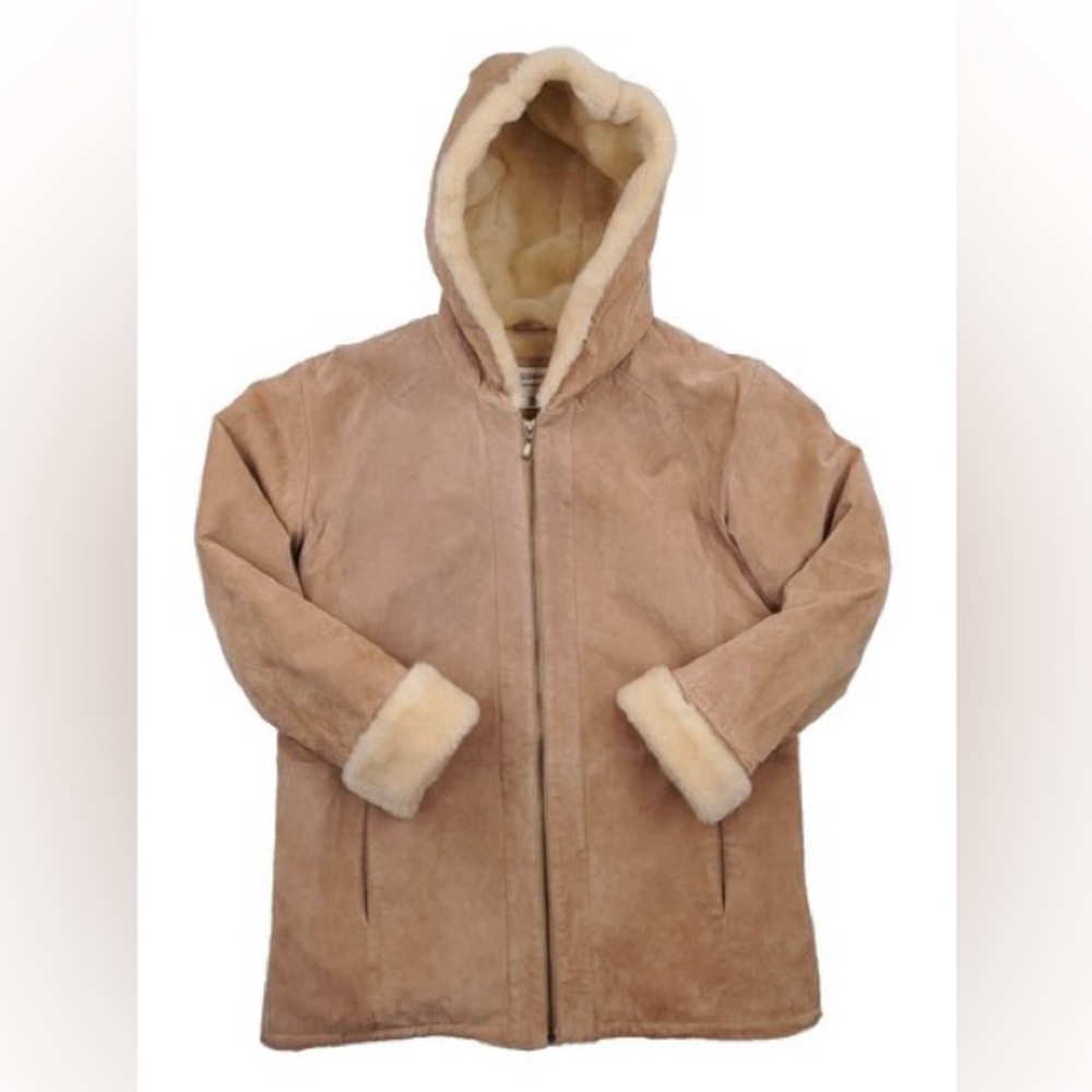 VINTAGE 90’s Washable Suede Jacket Size M Women Zip Up Collar